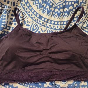 Purple Lace Trim Bralette by Torrid Size 5x
